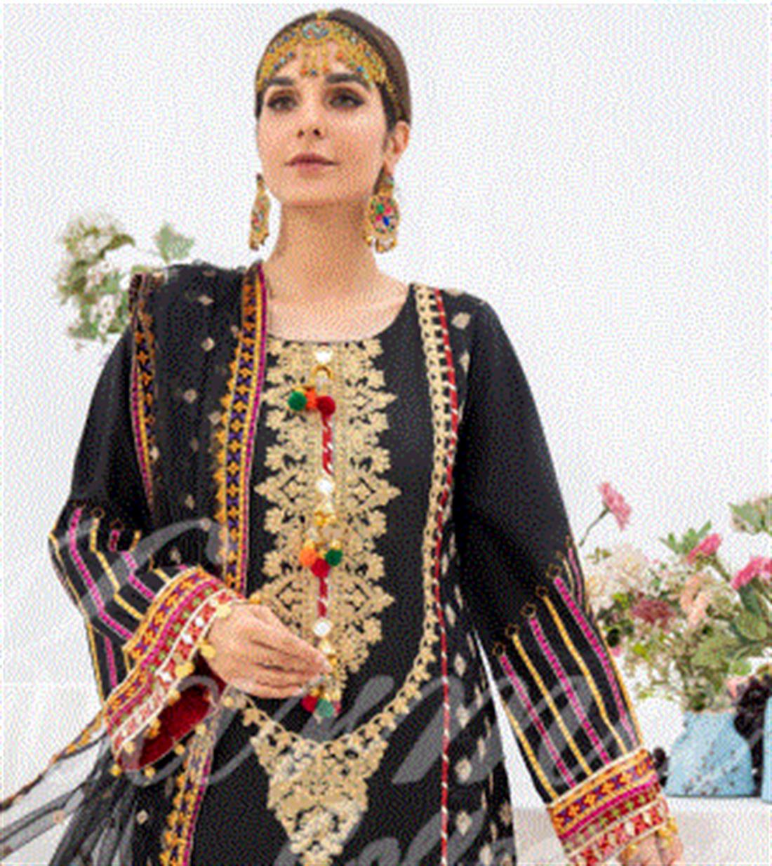 Pakistani Designer Karma 3 piece stitched women suit