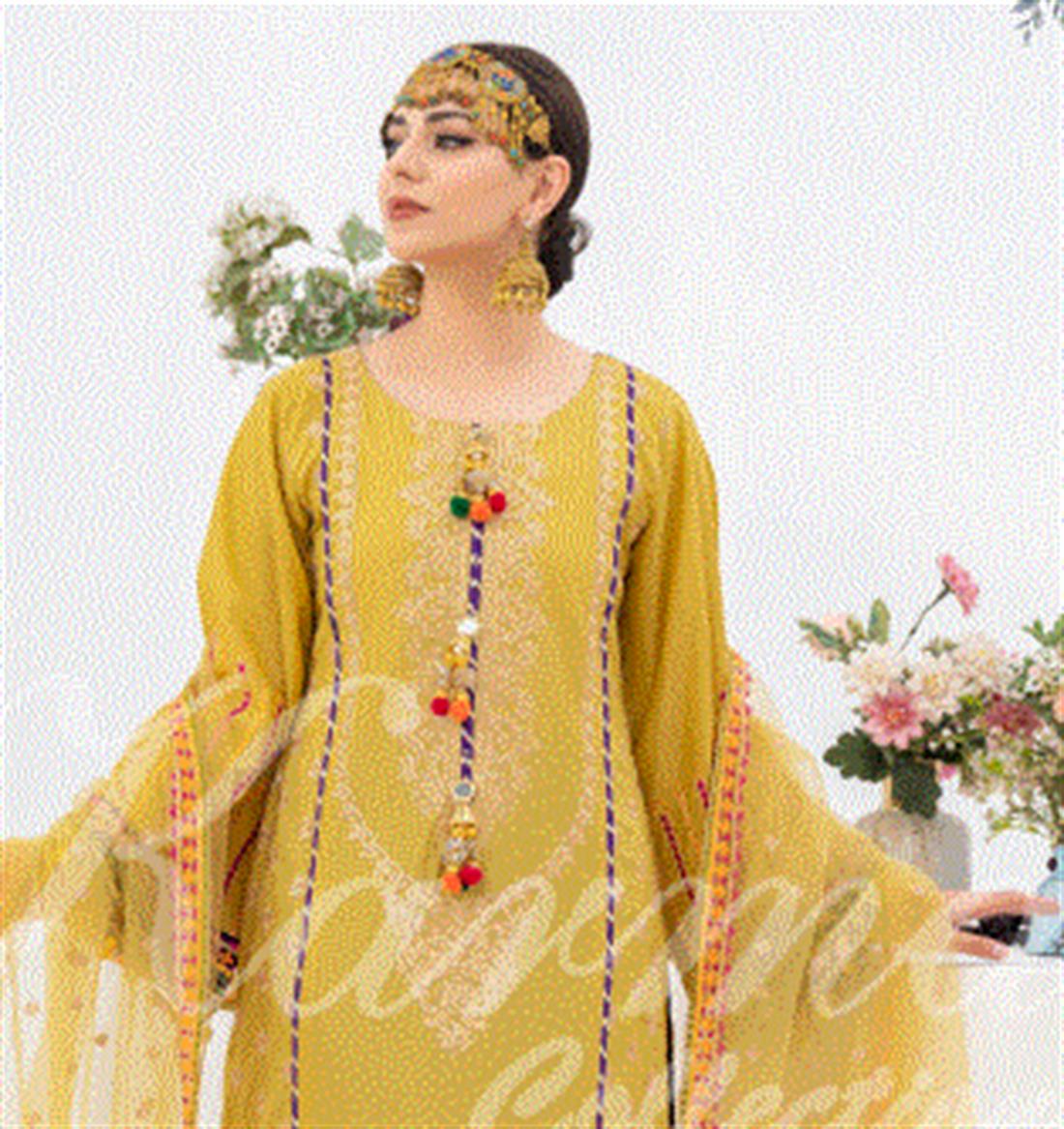 Pakistani Designer Karma 3 piece stitched women suit