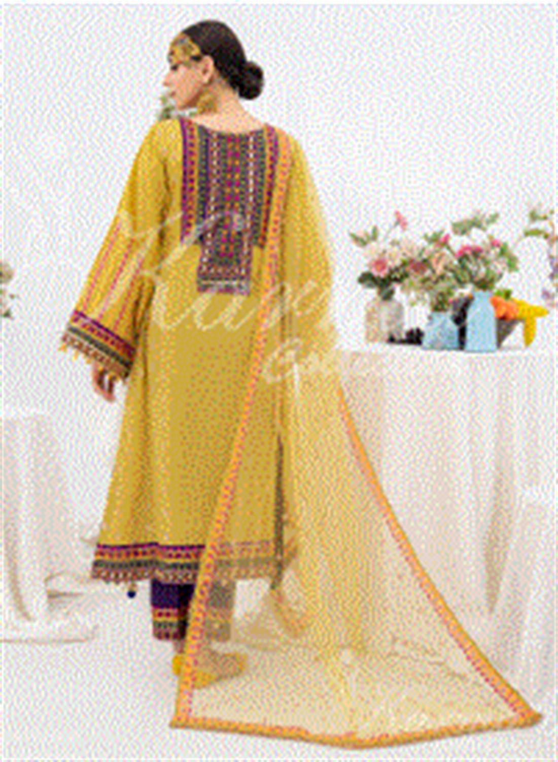 Pakistani Designer Karma 3 piece stitched women suit