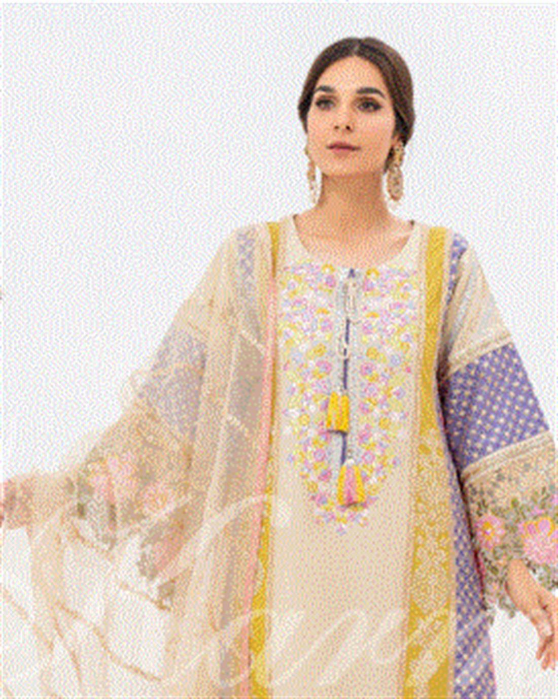 Pakistani Designer Karma 3 piece stitched women suit