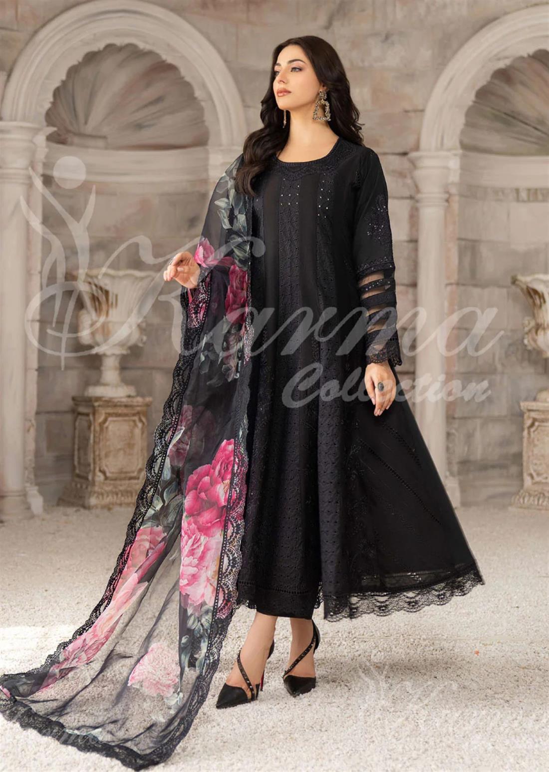 Pakistani Designer Karma 3 piece stitched women suit