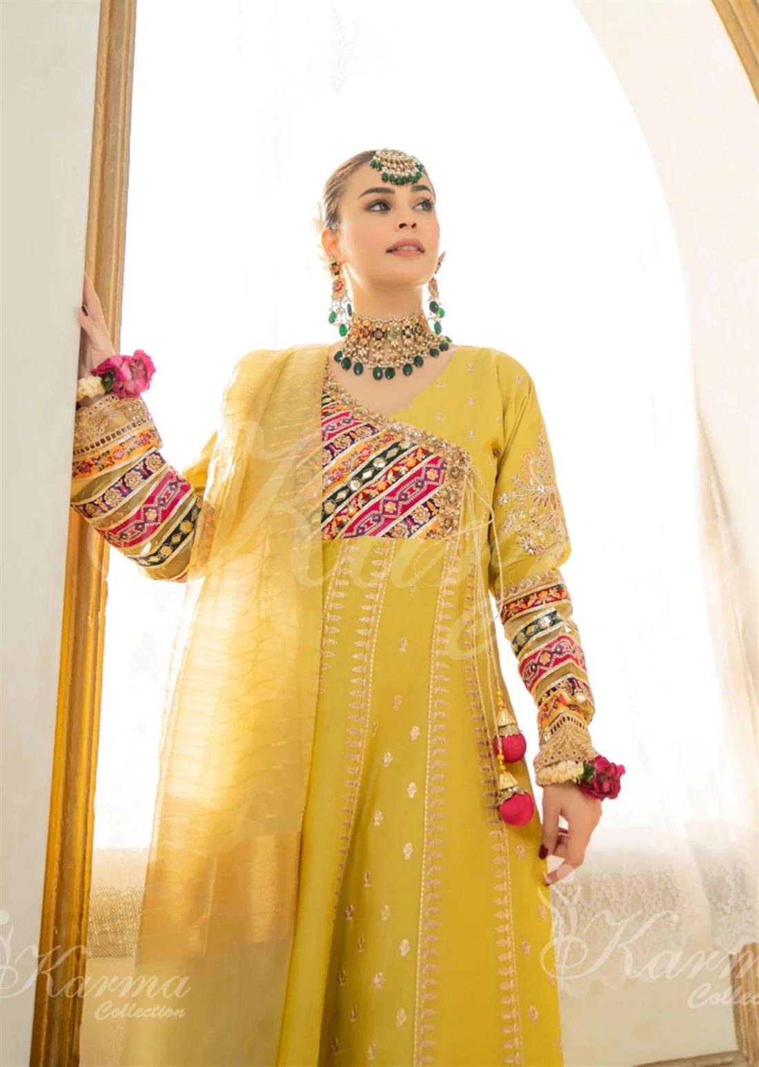 Pakistani Designer Karma 3 piece stitched women suit