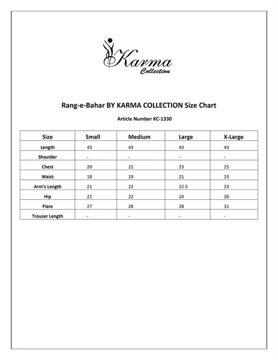 Pakistani Designer Karma 3 piece stitched women suit