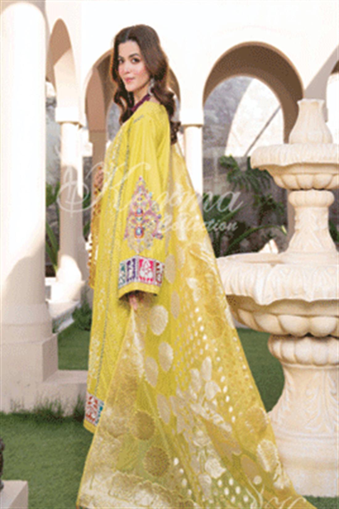 Pakistani Designer Karma 3 piece stitched women suit