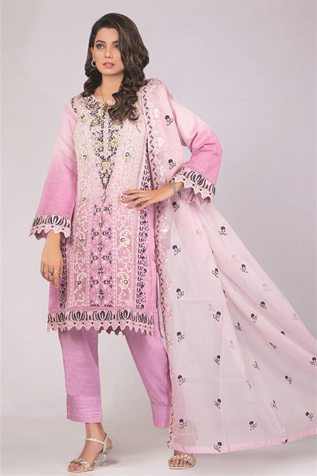 Pakistani Designer 3 piece stitched women suit
