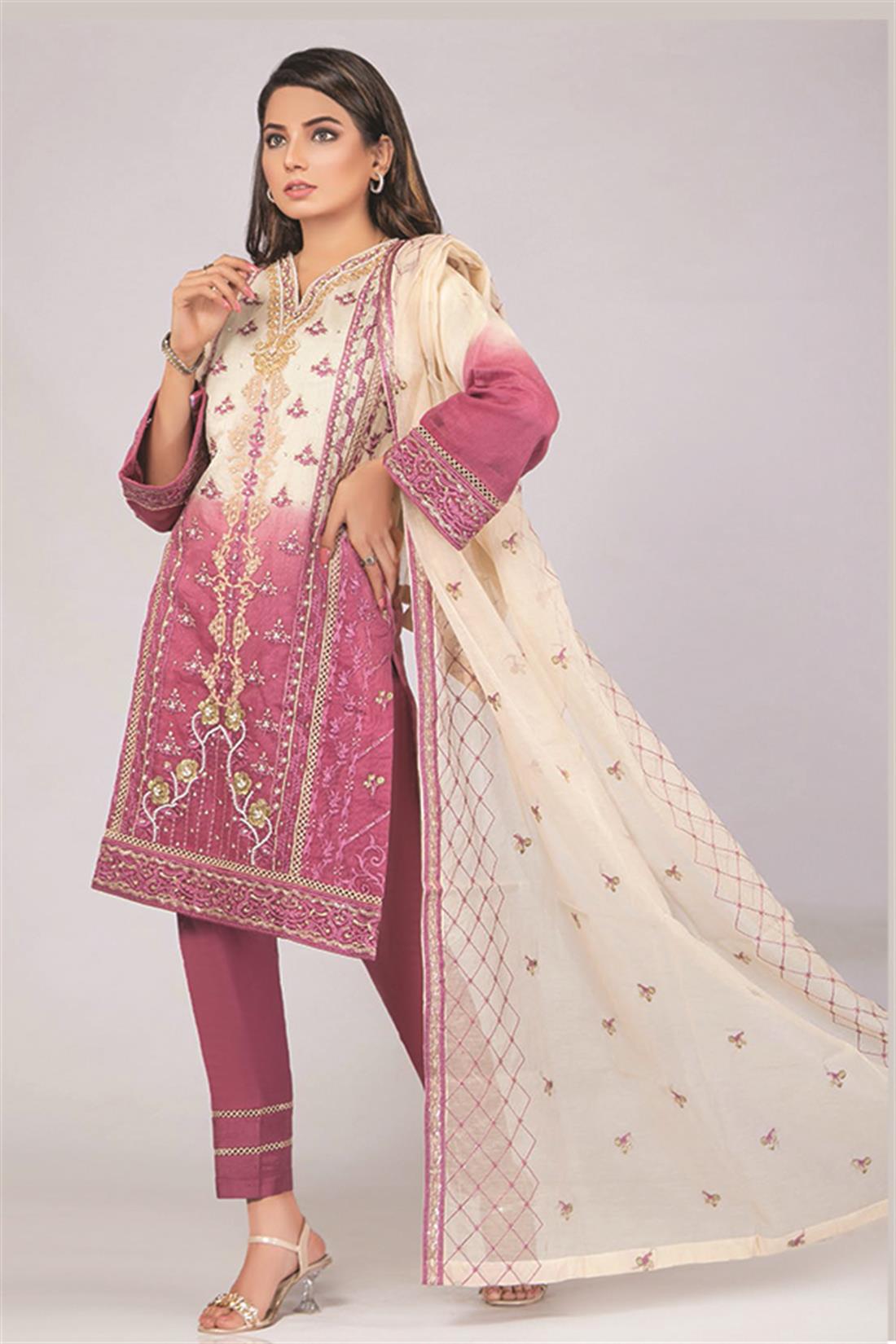 Pakistani Designer 3 piece stitched women suit