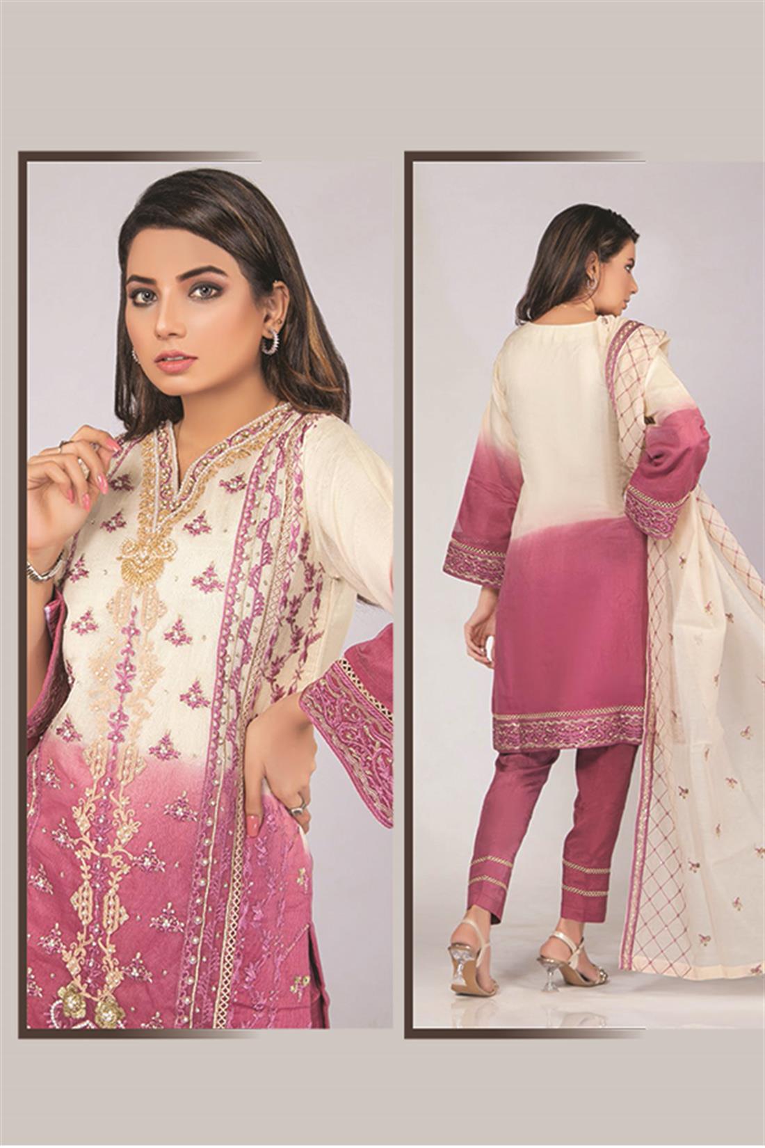 Pakistani Designer 3 piece stitched women suit