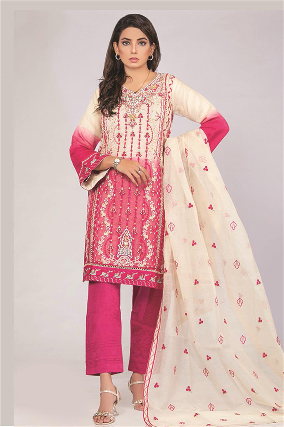 Pakistani Designer 3 piece stitched women suit