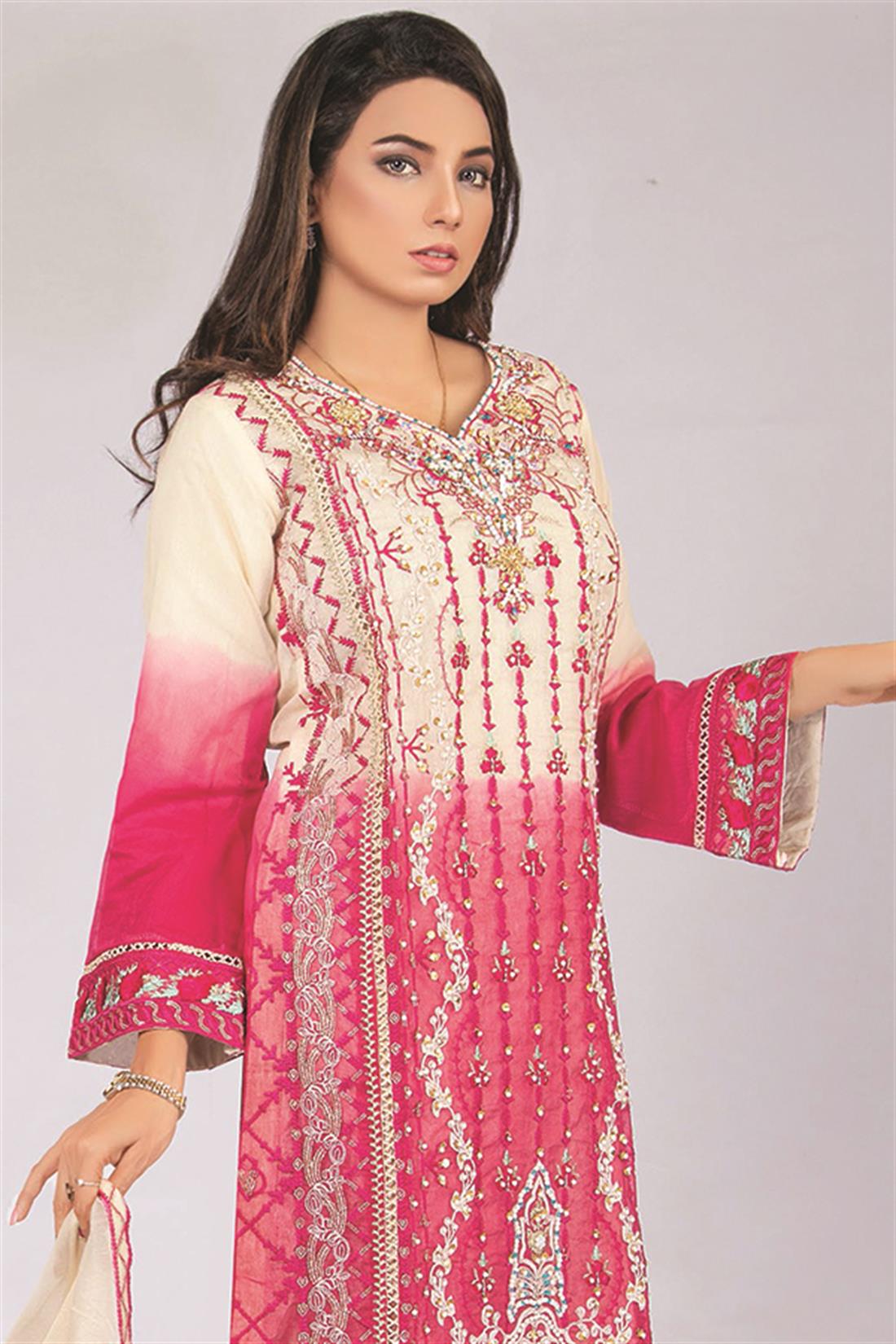 Pakistani Designer 3 piece stitched women suit