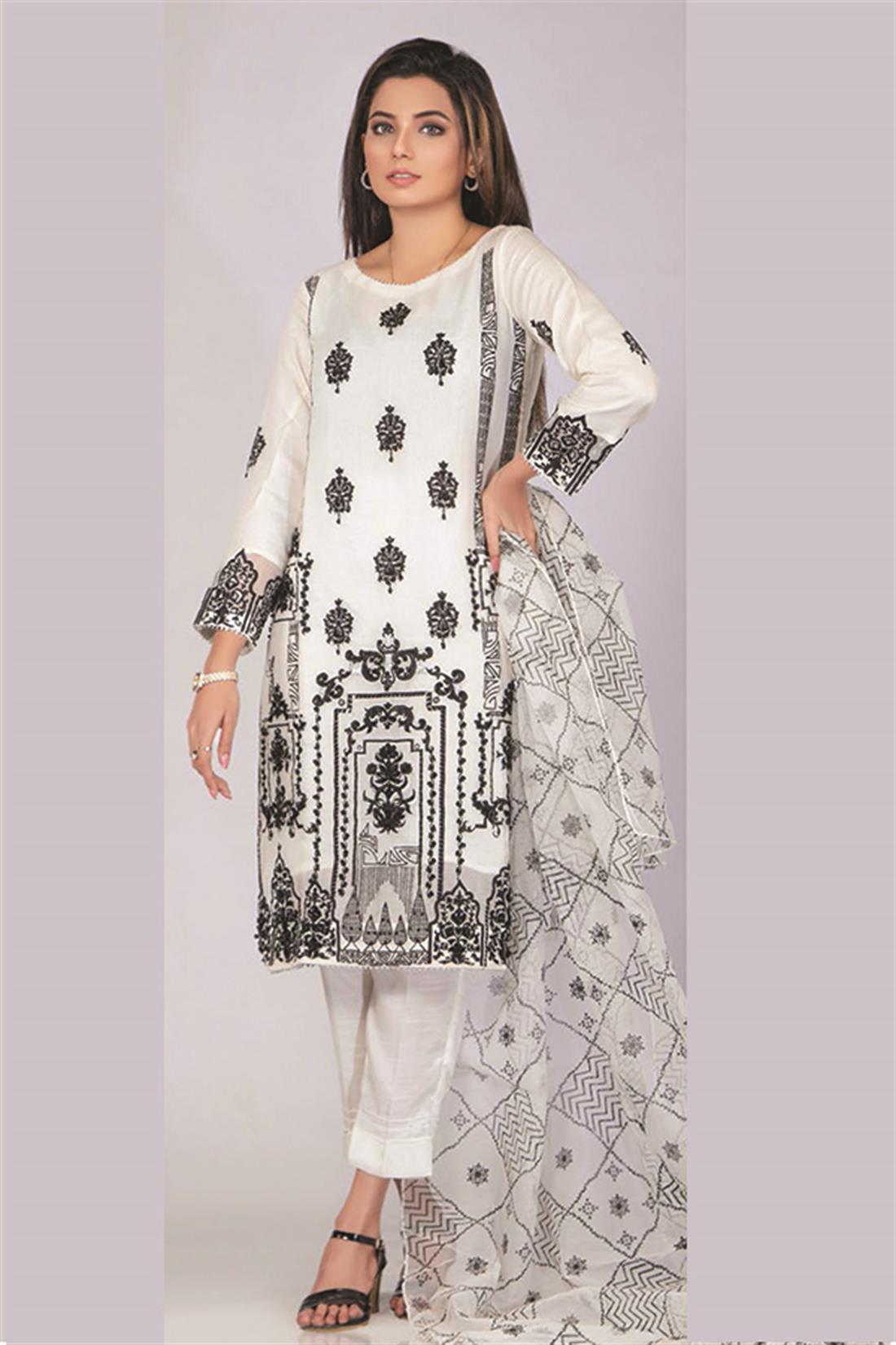 Pakistani Designer 3 piece stitched women suit
