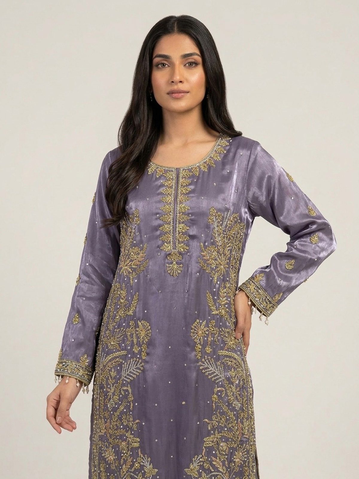 3pc premium embroidery dress with embroided dupatta and plazo
