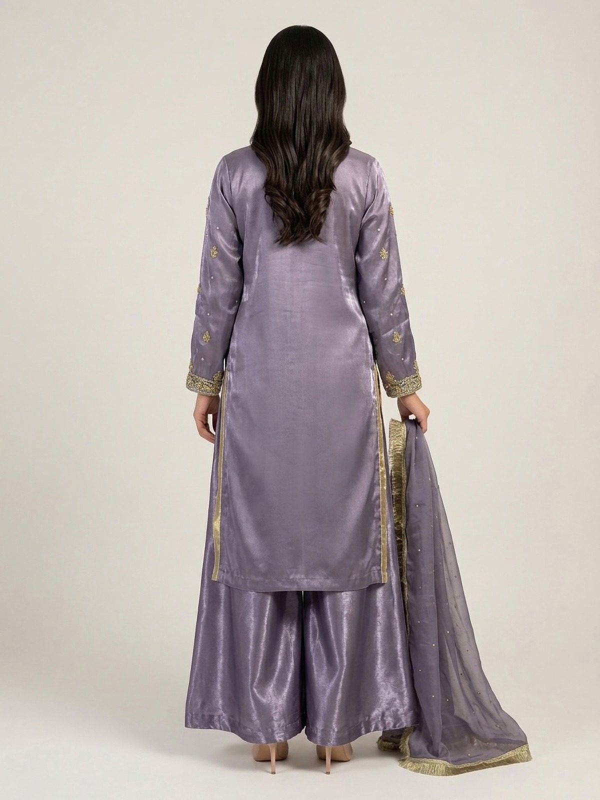 3pc premium embroidery dress with embroided dupatta and plazo