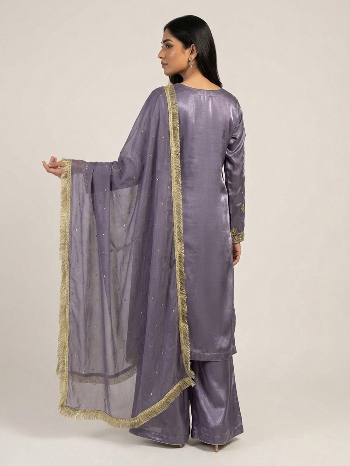 3pc premium embroidery dress with embroided dupatta and plazo