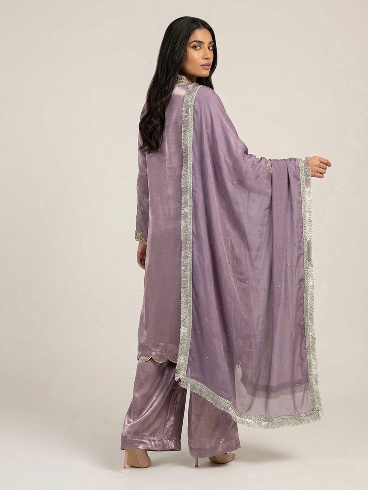 3pc premium embroidery dress with embroided dupatta and plazo