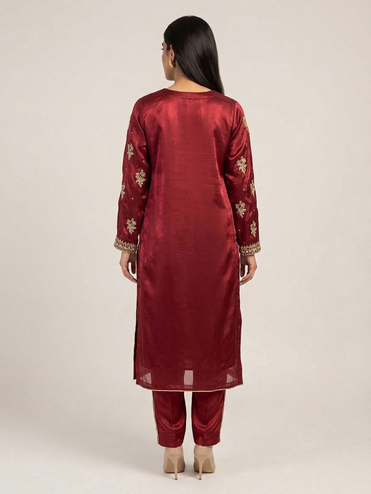 3pc premium embroidery dress with embroided dupatta and plazo