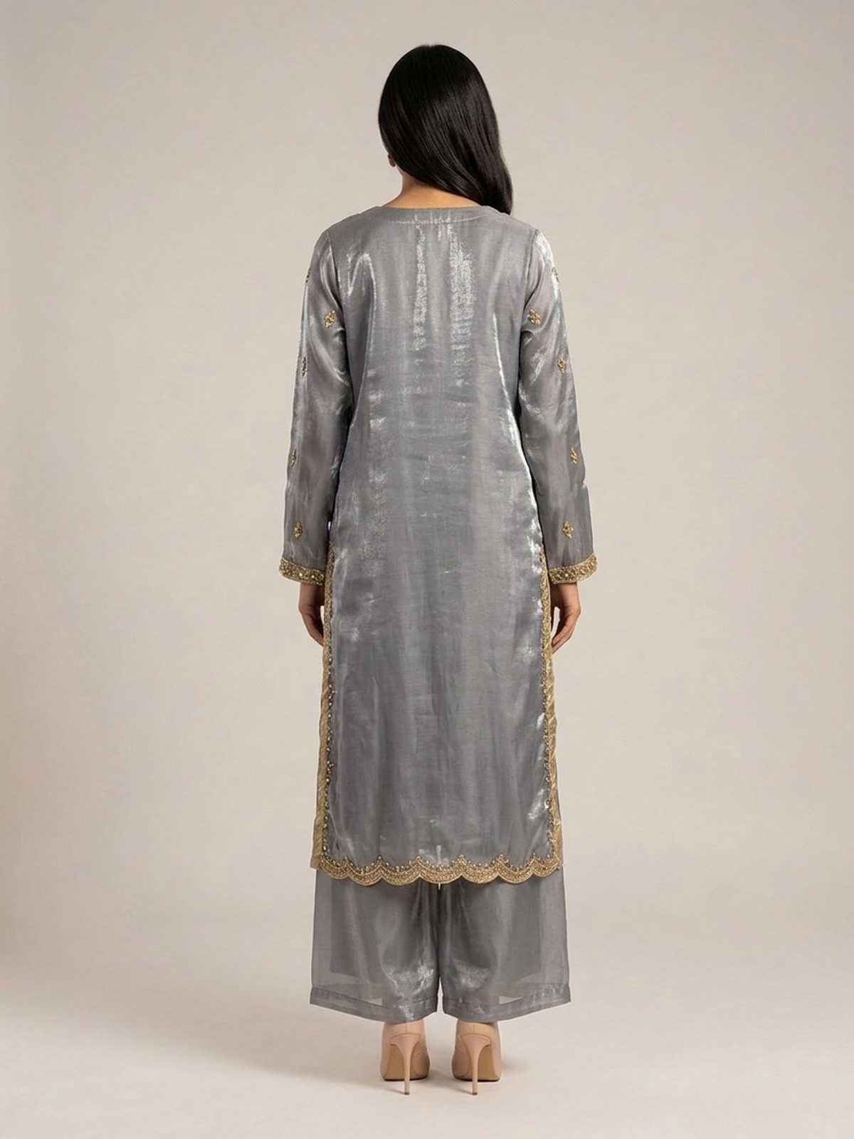 3pc premium embroidery dress with embroided dupatta and plazo