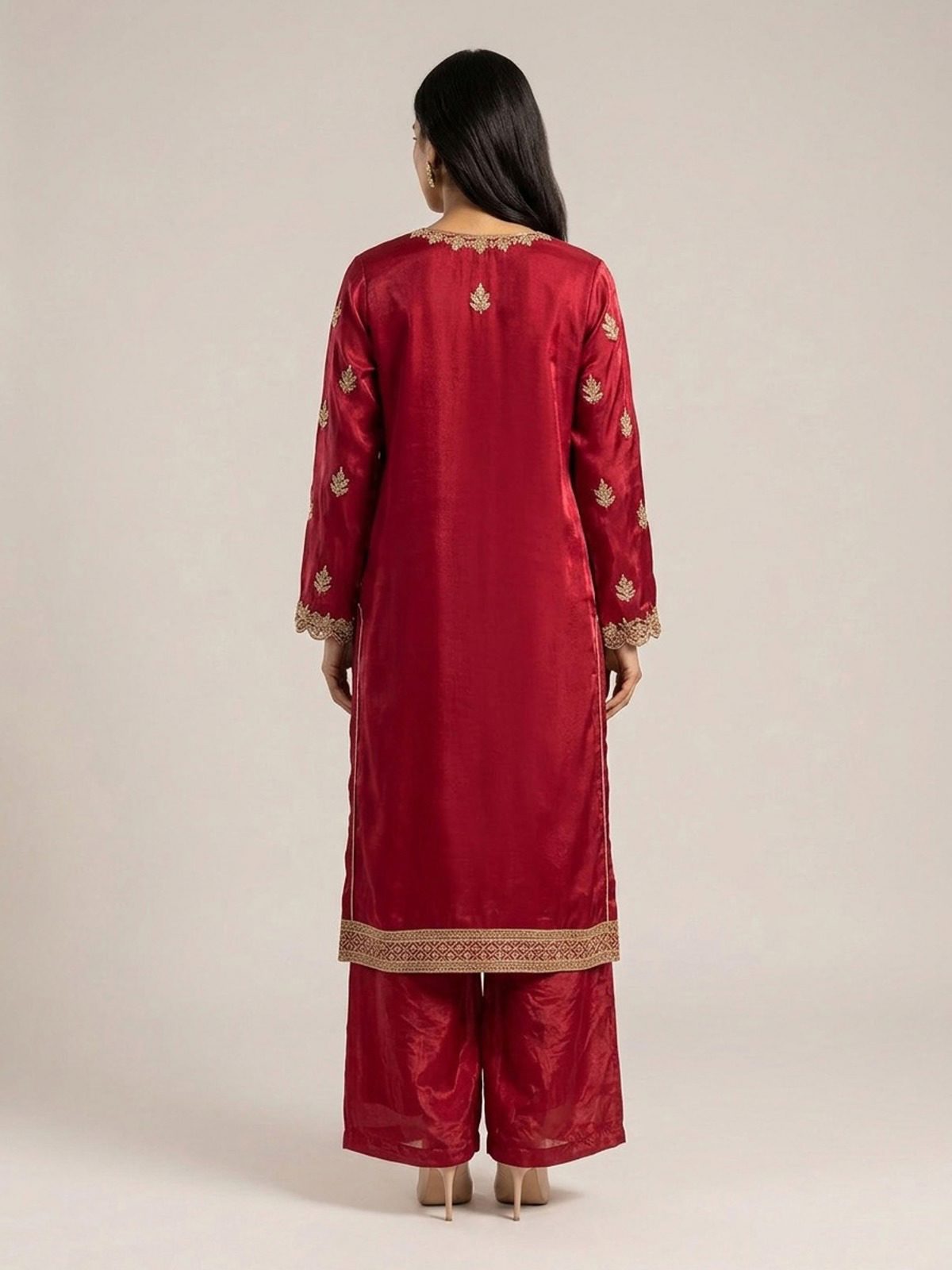 3pc premium embroidery dress with dupatta and plazo