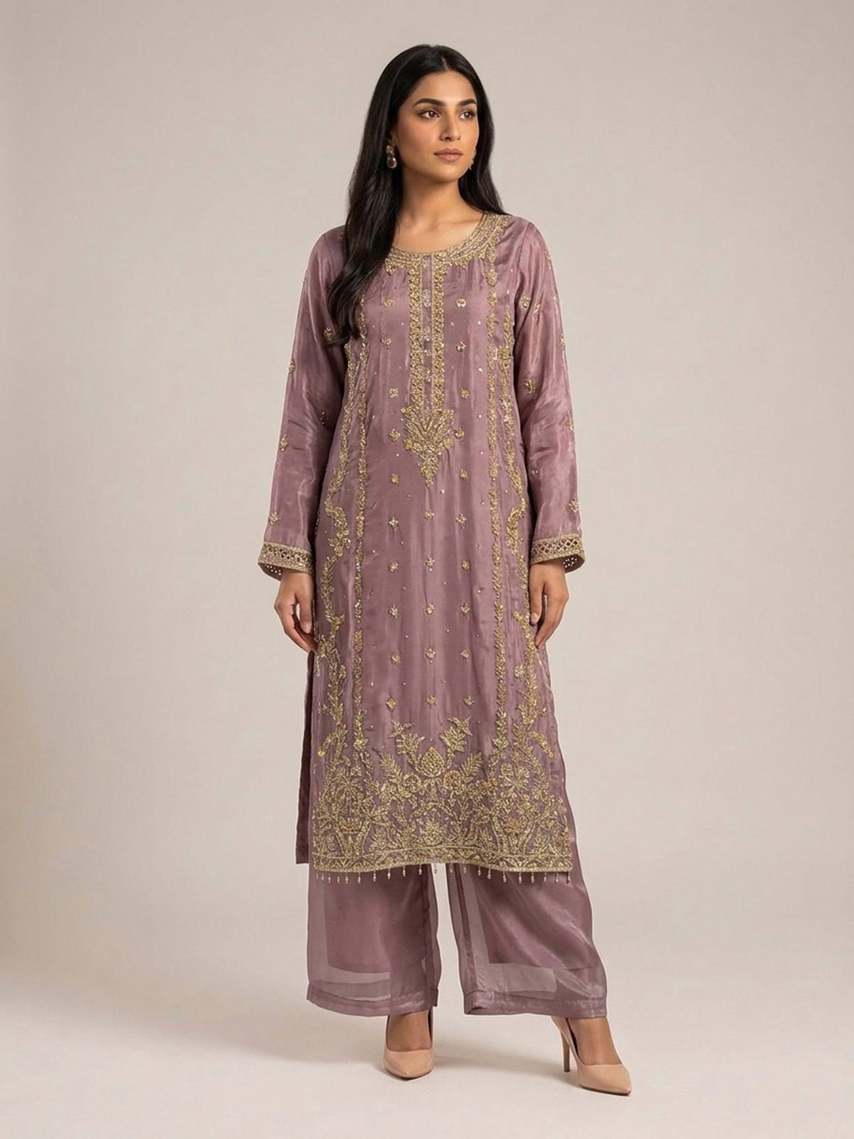 3pc premium embroidery dress with dupatta and plazo