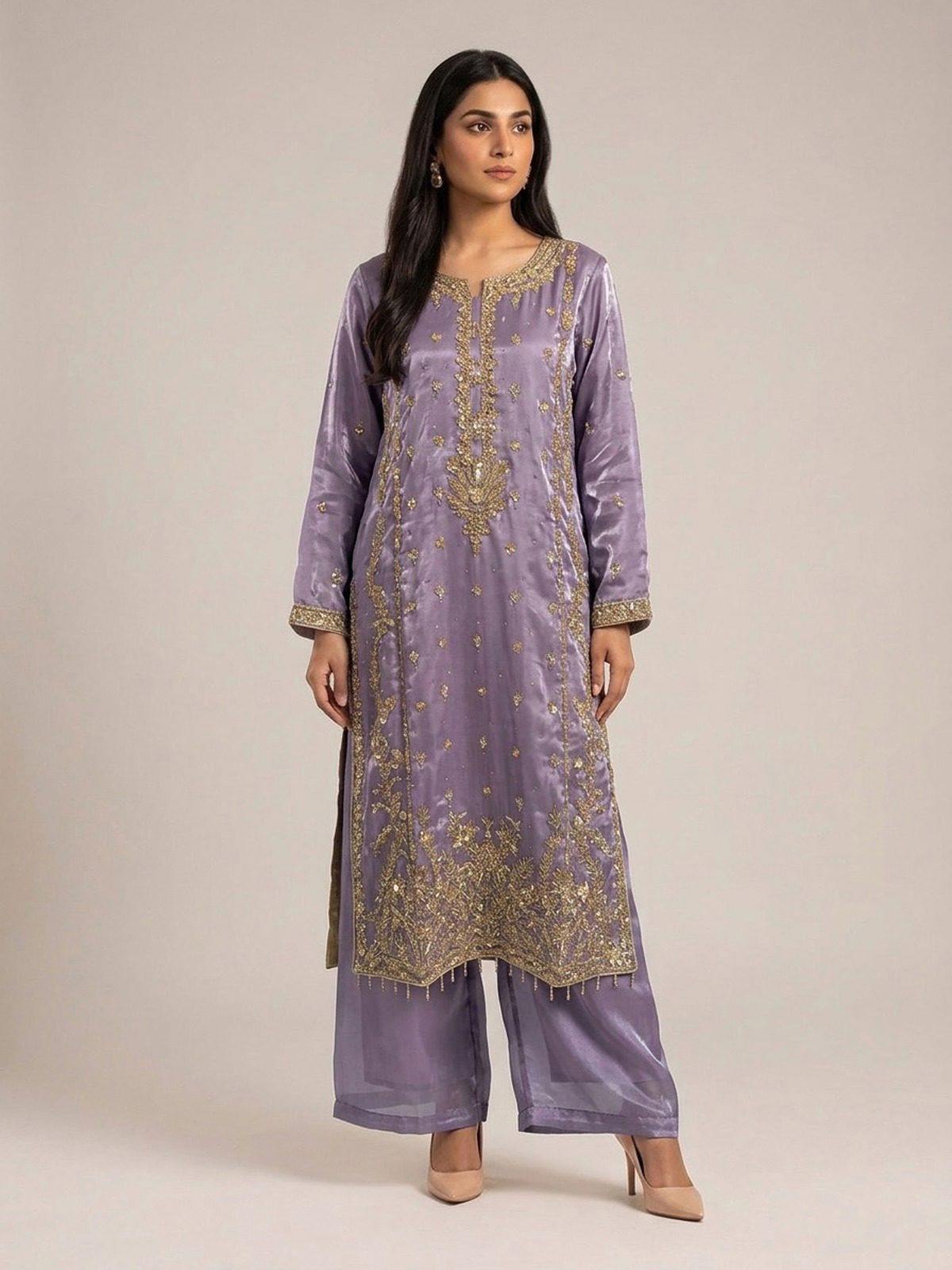 3pc premium embroidery dress with dupatta and plazo