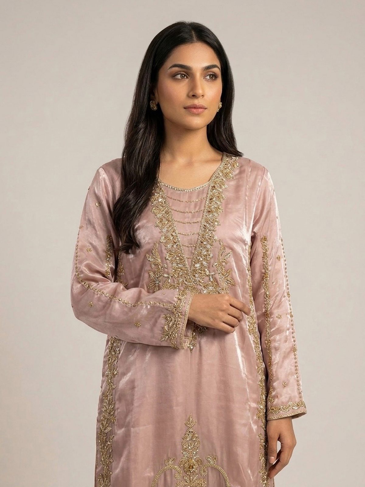 3pc premium embroidery dress with dupatta and plazo