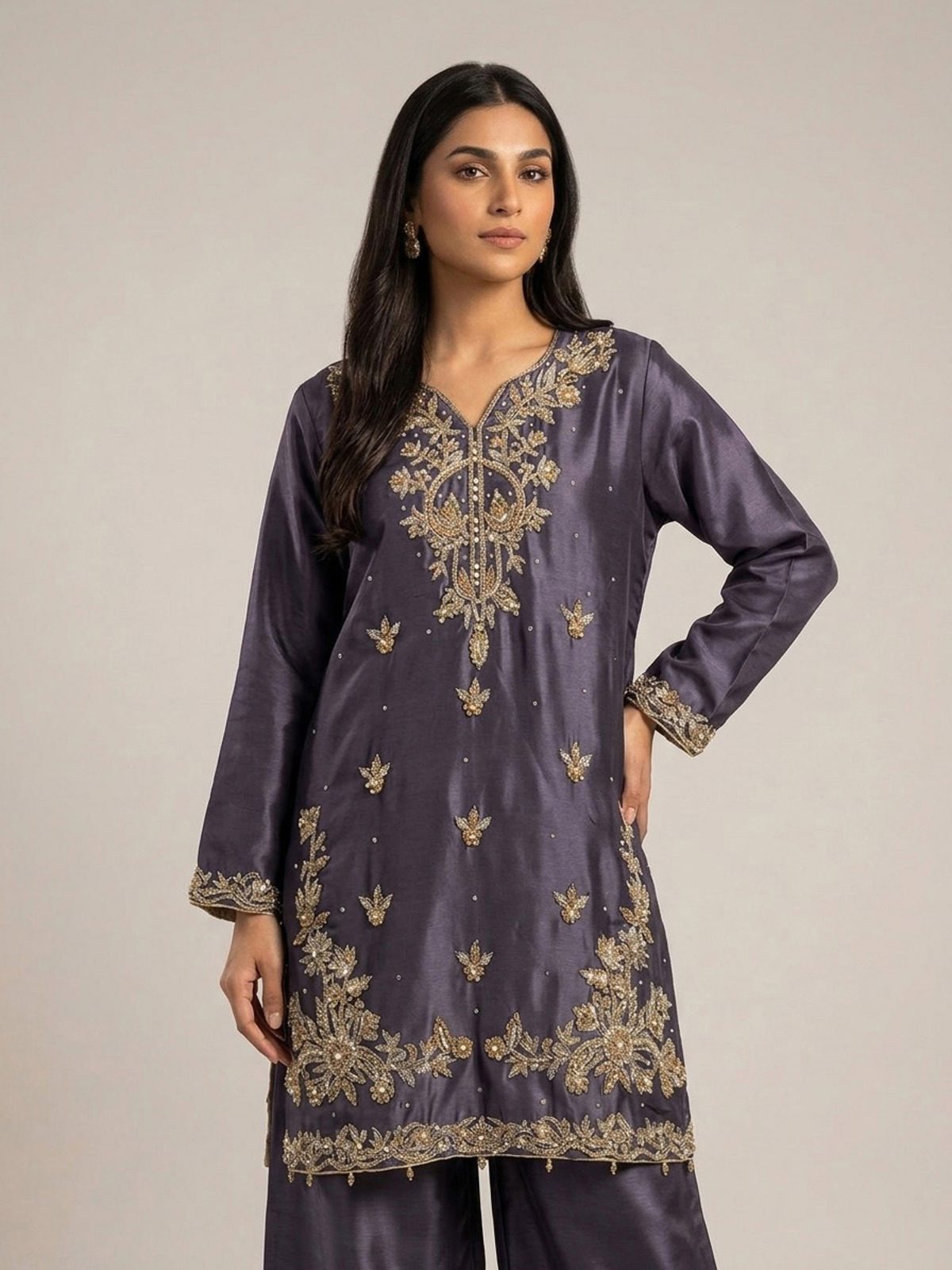 3pc premium embroidery dress with dupatta and plazo