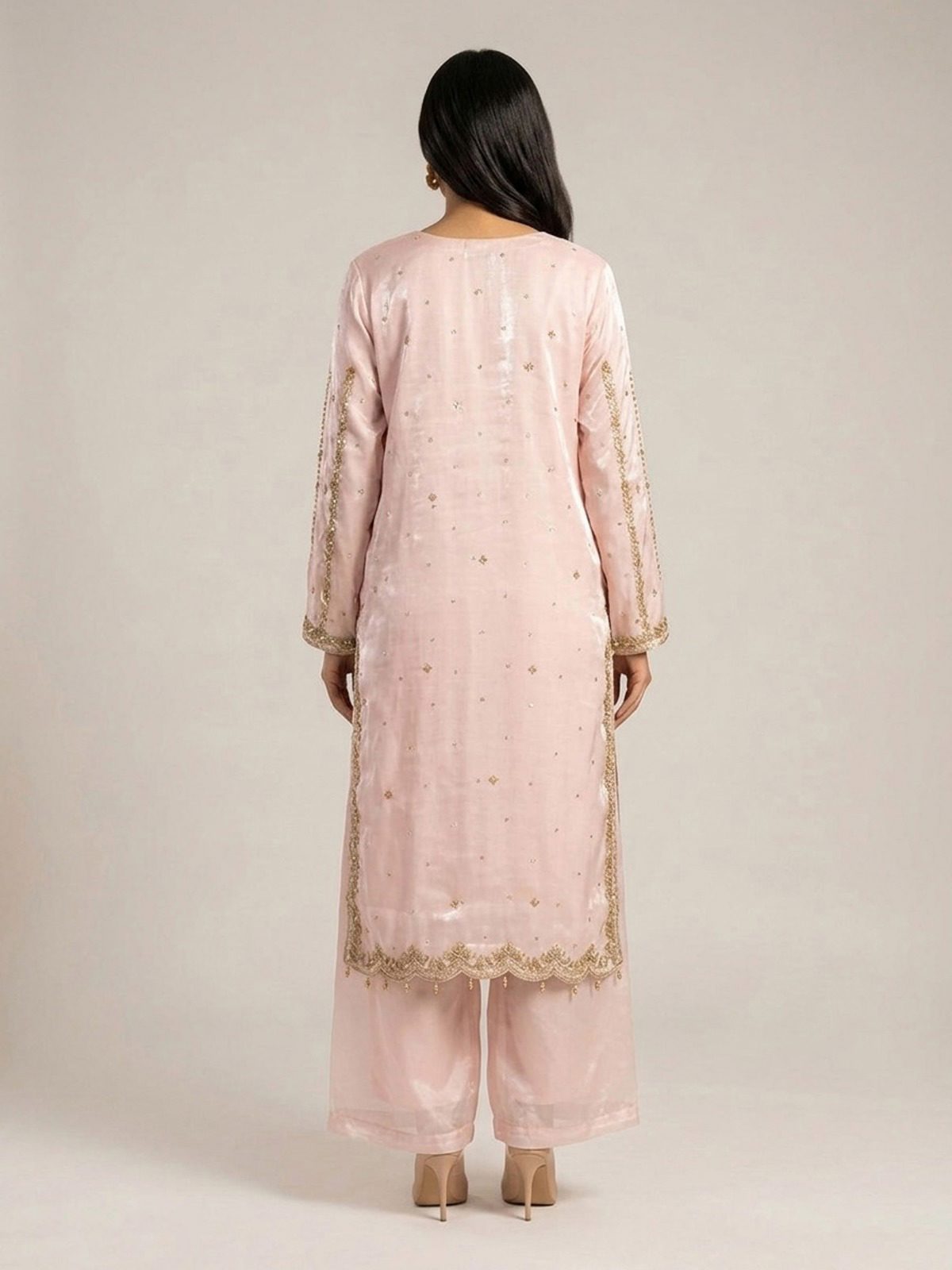 3pc premium embroidery dress with dupatta and plazo