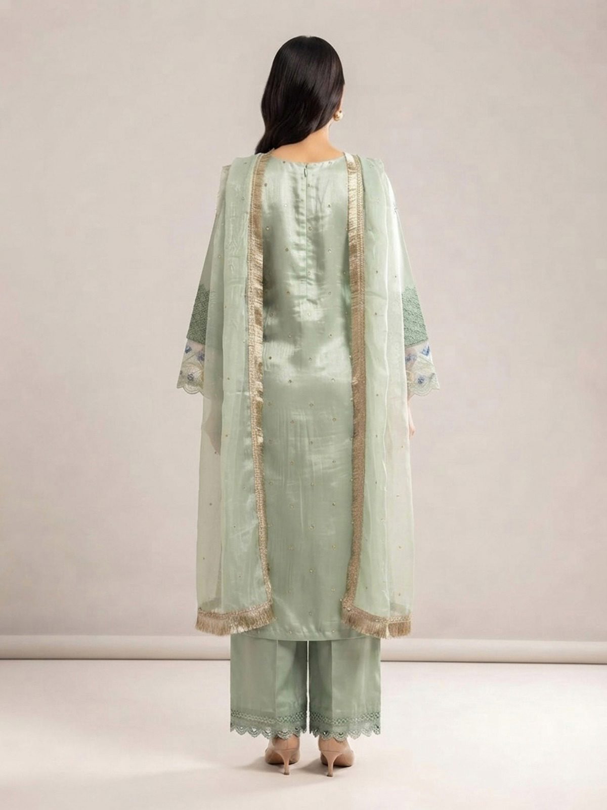 3pc premium embroidery dress with dupatta and plazo