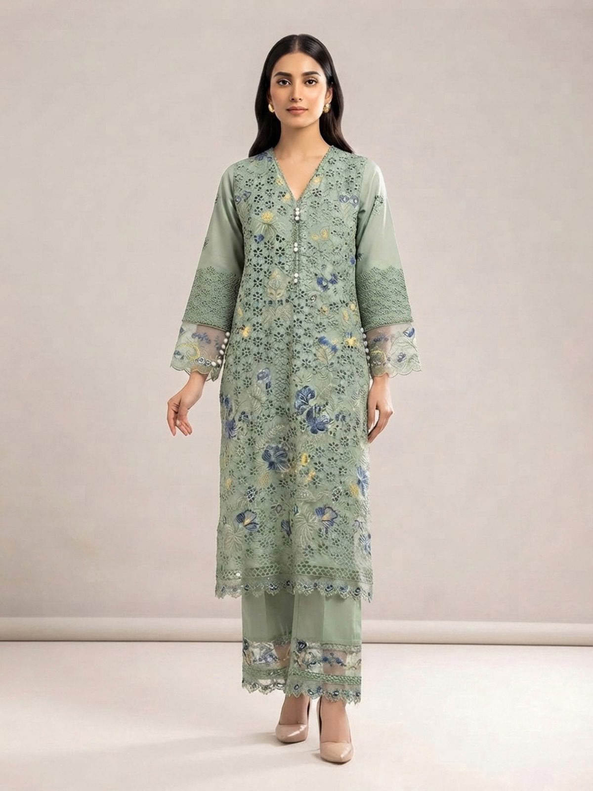 3pc dress with dupatta and trouser