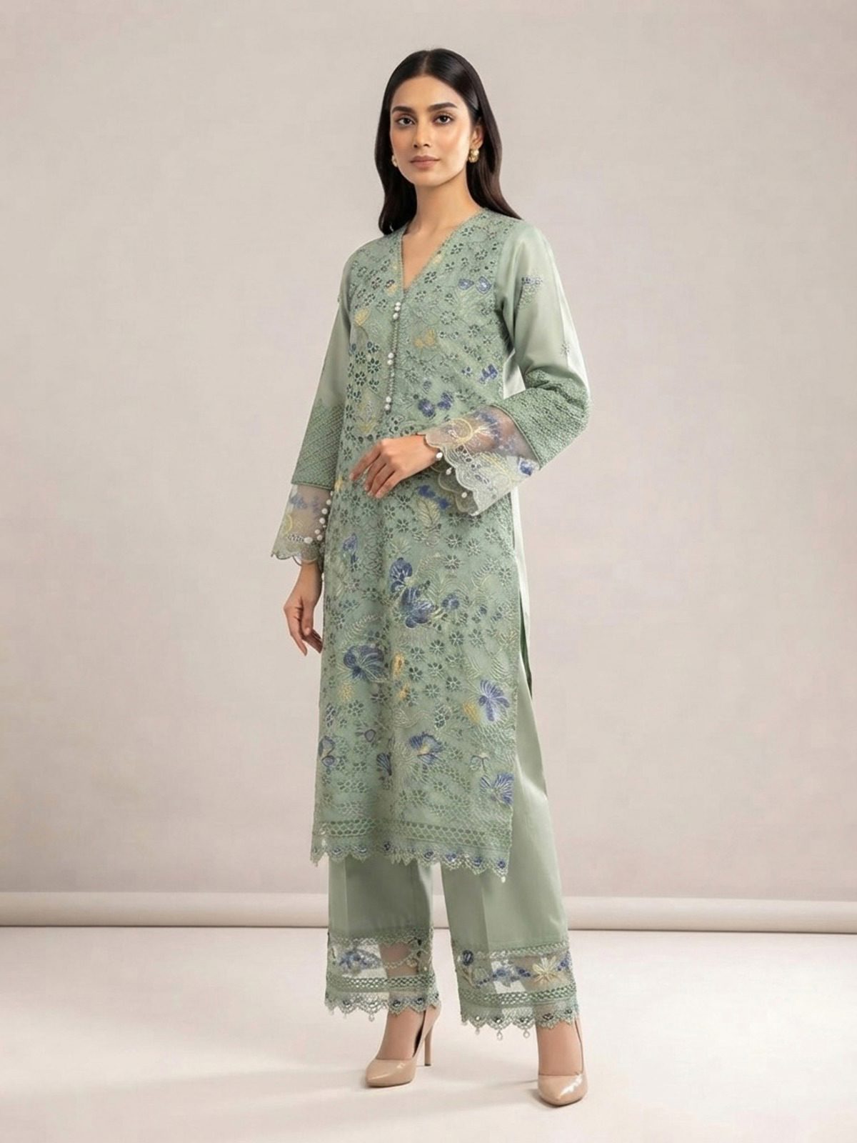 3pc dress with dupatta and trouser