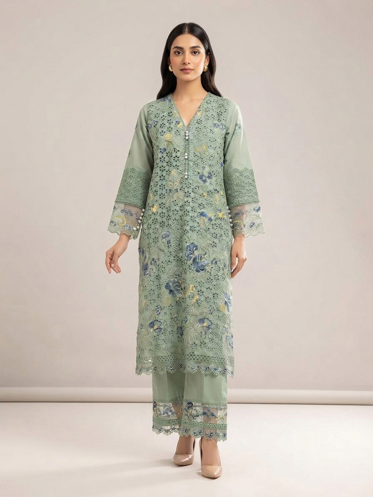 3pc dress with dupatta and trouser