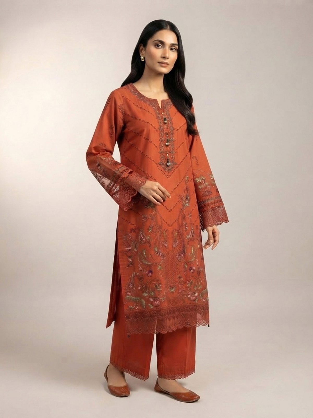 3pc dress with dupatta and trouser