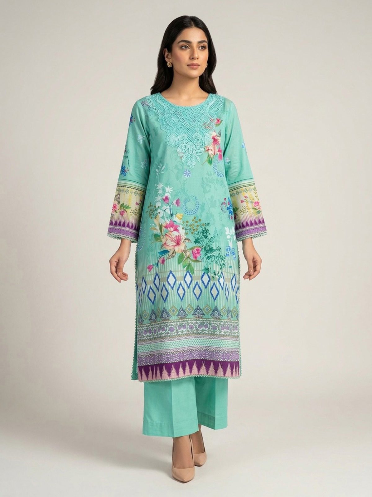 3pc dress with dupatta and trouser