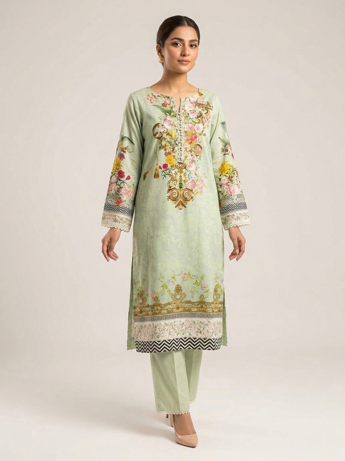 3pc dress with dupatta and trouser