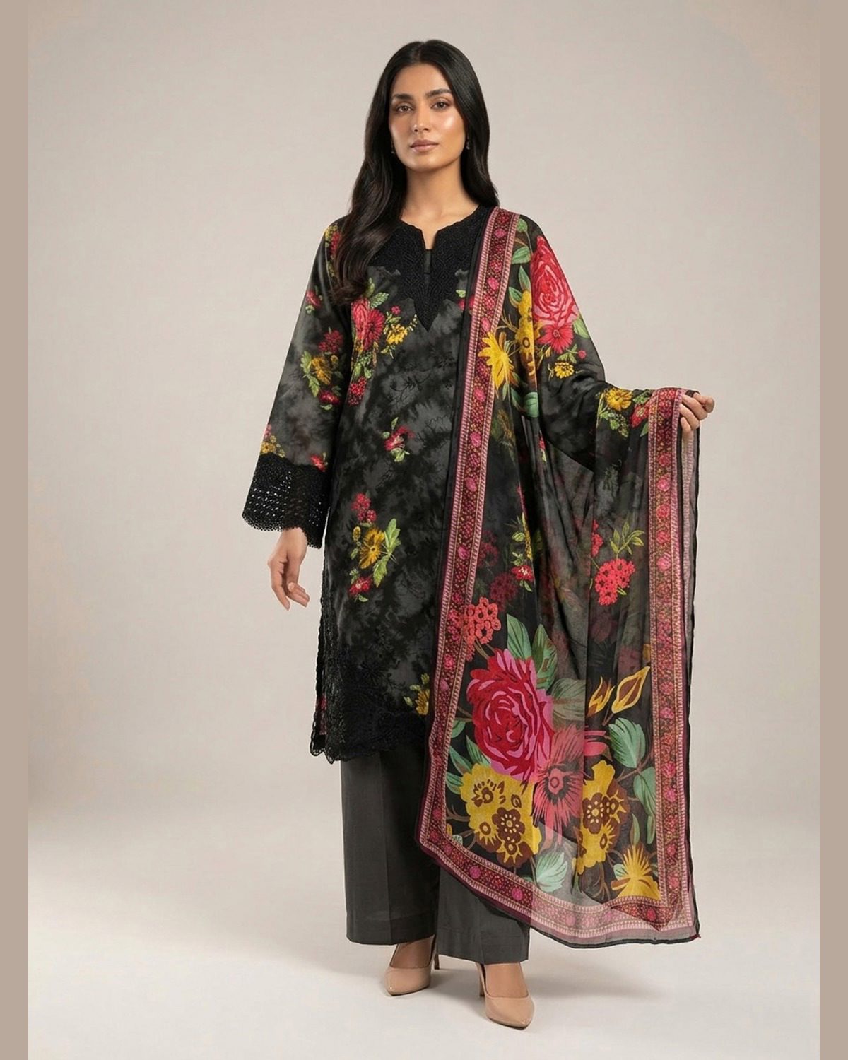 3pc dress with dupatta and trouser