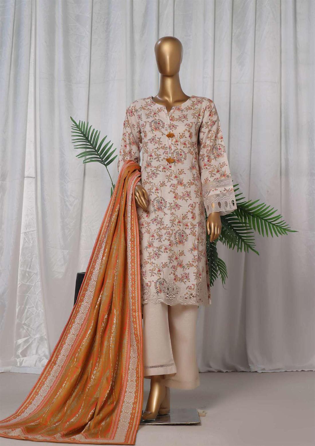 Women's Designer Collection SADABAHAR KHADDAR EMBROIDERED COLLECTION
