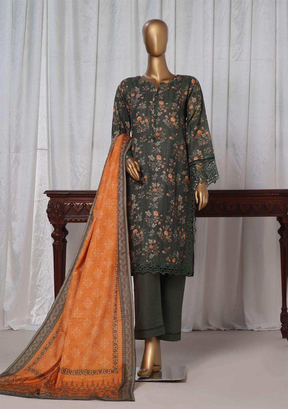Women's Designer Collection SADABAHAR KHADDAR EMBROIDERED COLLECTION