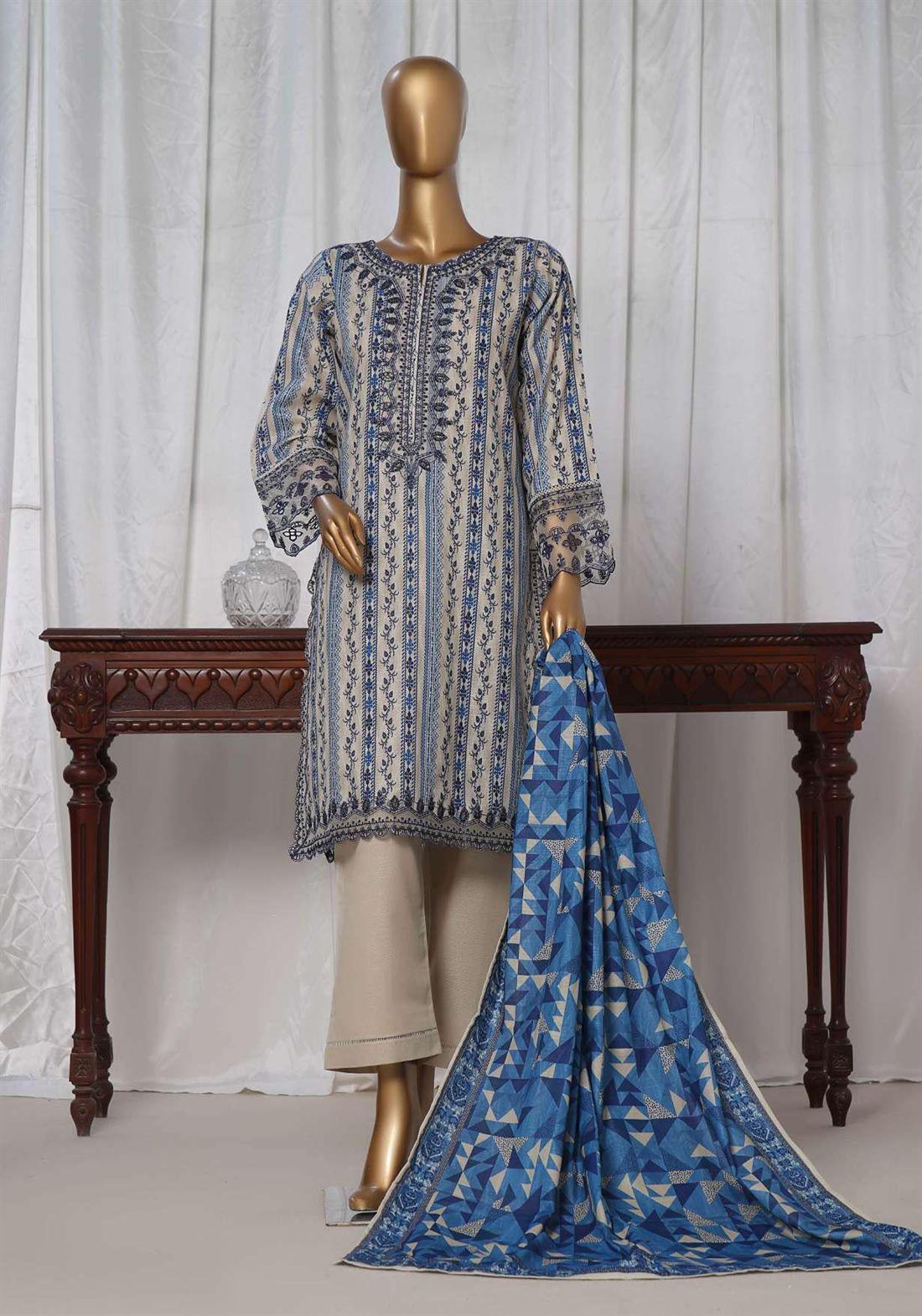 Women's Designer Collection SADABAHAR KHADDAR EMBROIDERED COLLECTION