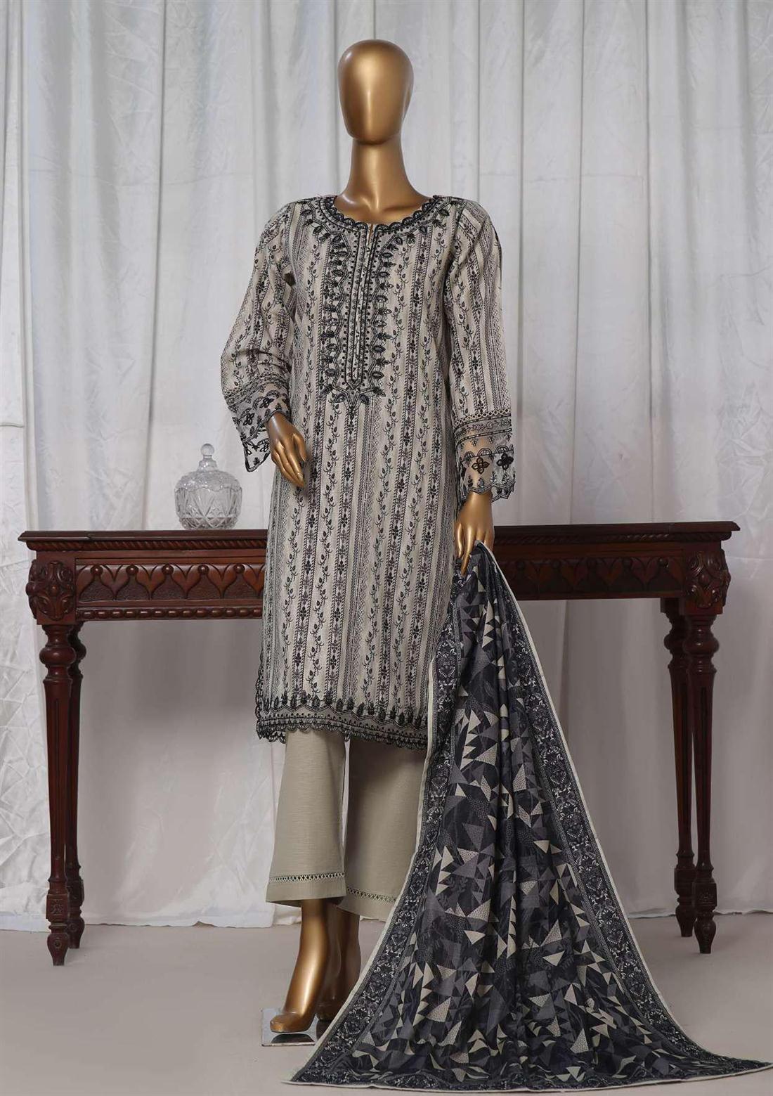 Women's Designer Collection SADABAHAR KHADDAR EMBROIDERED COLLECTION