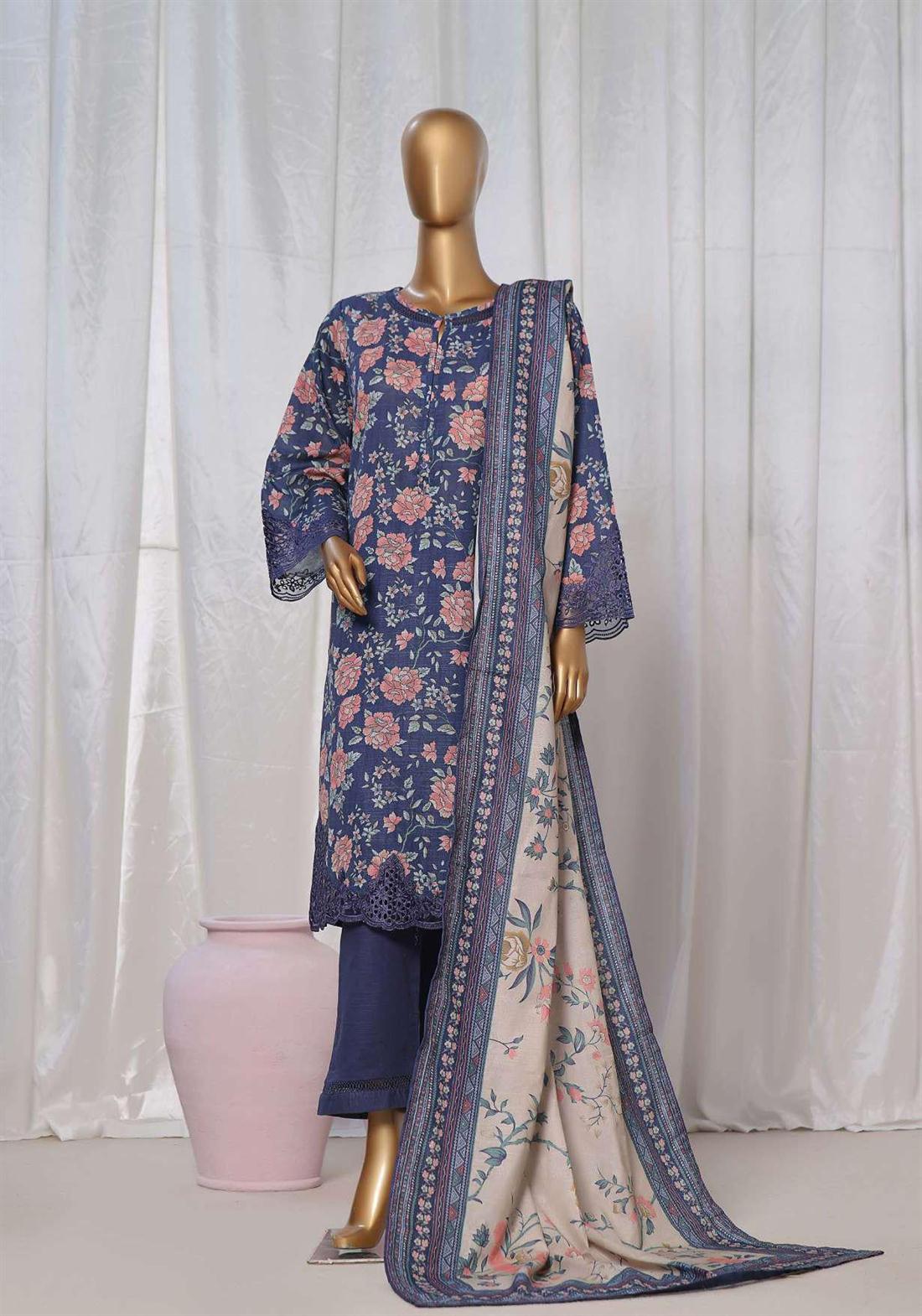 Women's Designer Collection SADABAHAR KHADDAR EMBROIDERED COLLECTION