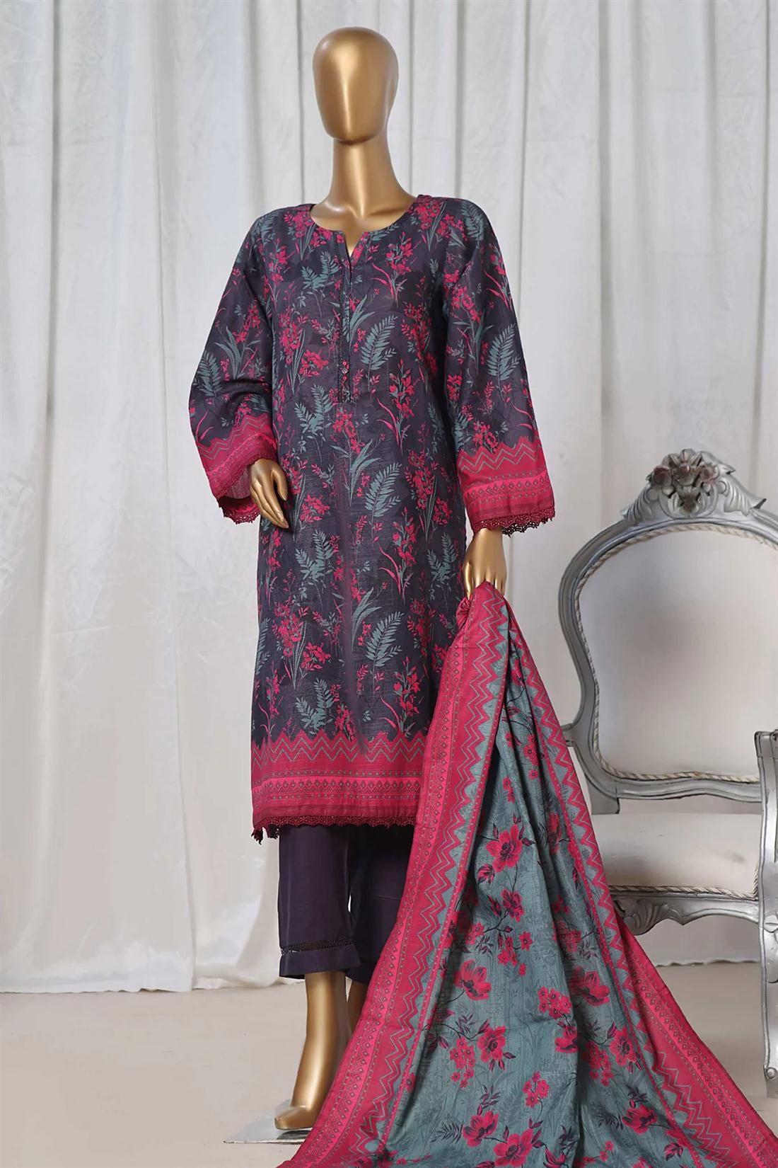 Women's Designer Collection SADABAHAR KHADDAR EMBROIDERED COLLECTION