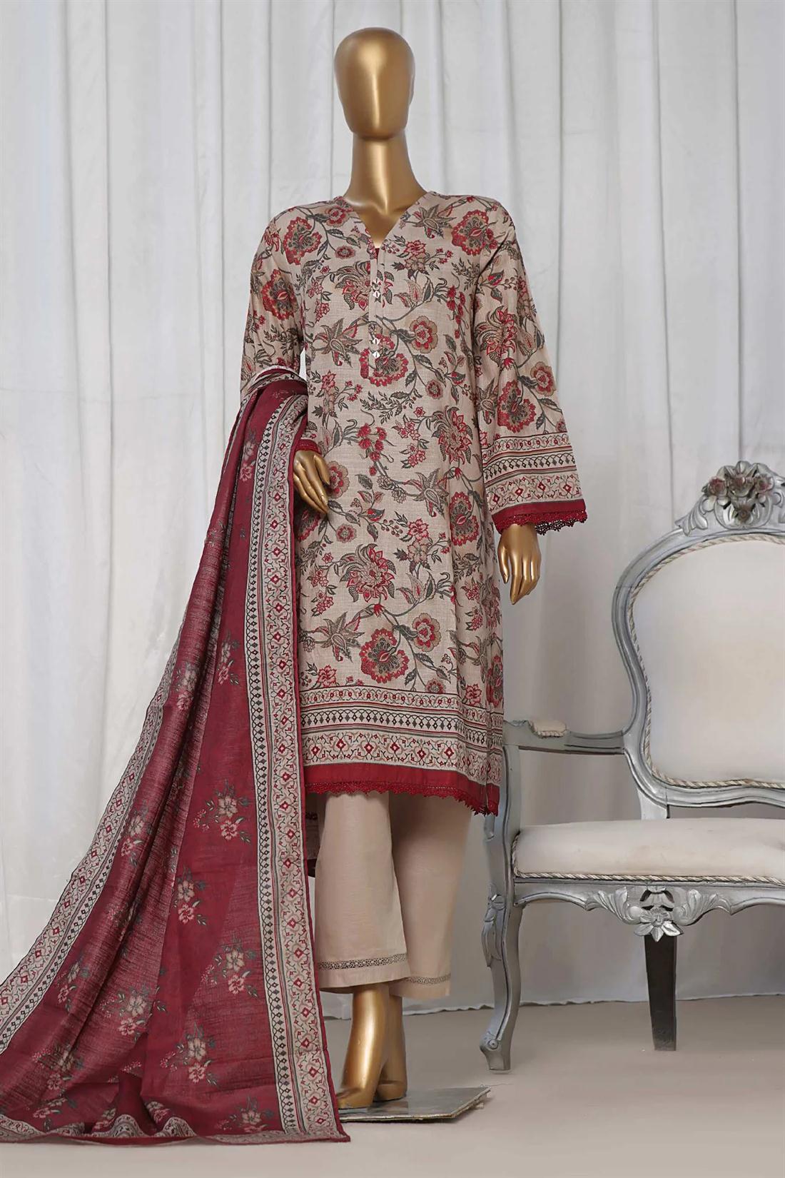 Women's Designer Collection SADABAHAR KHADDAR EMBROIDERED COLLECTION