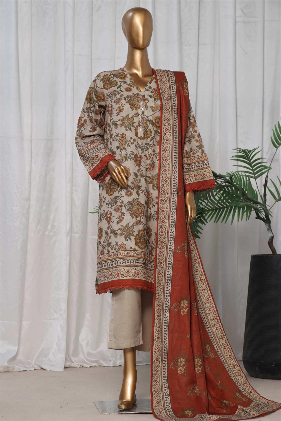 Women's Designer Collection SADABAHAR KHADDAR EMBROIDERED COLLECTION