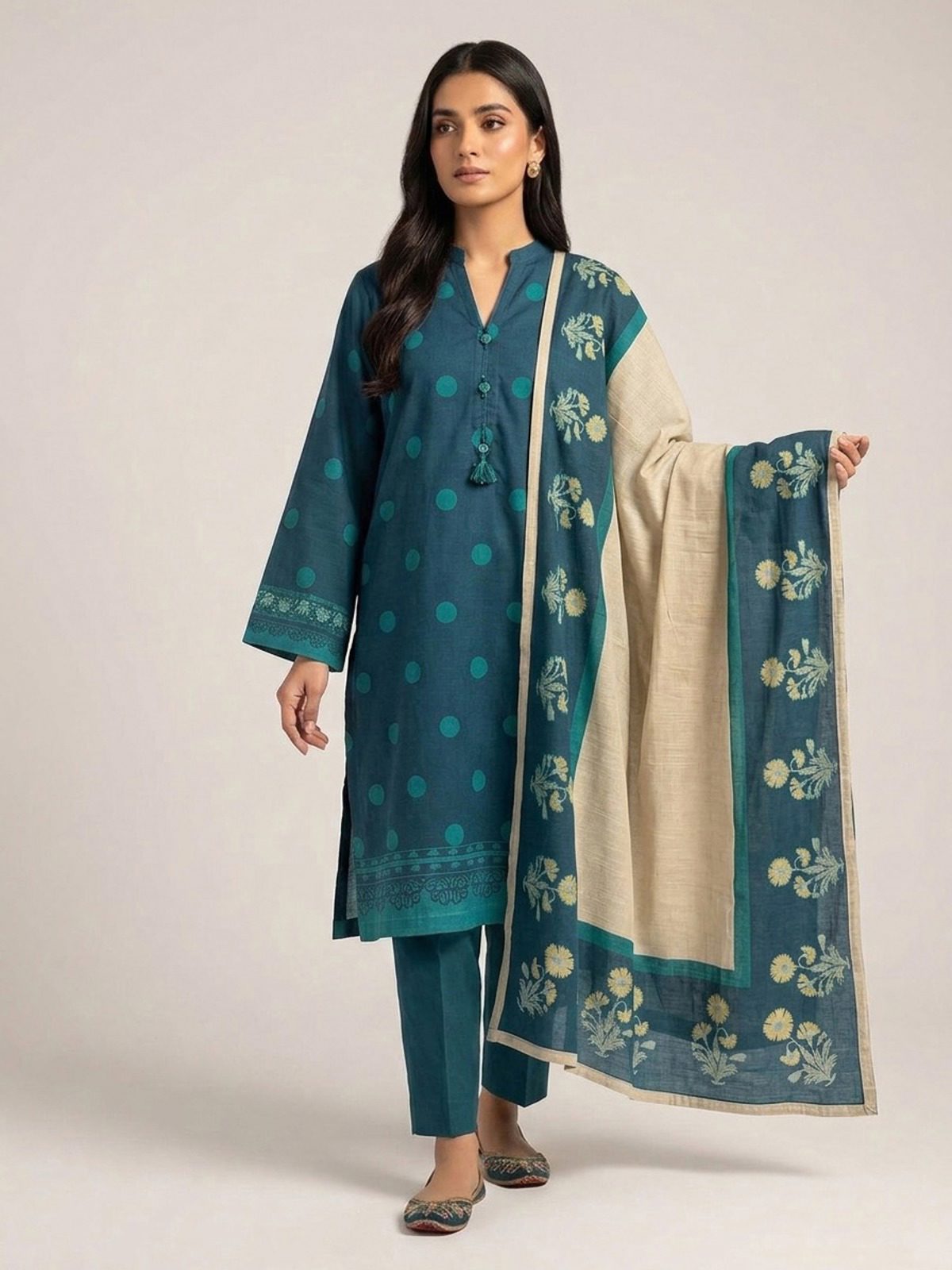 3pc dress with dupatta and trouser