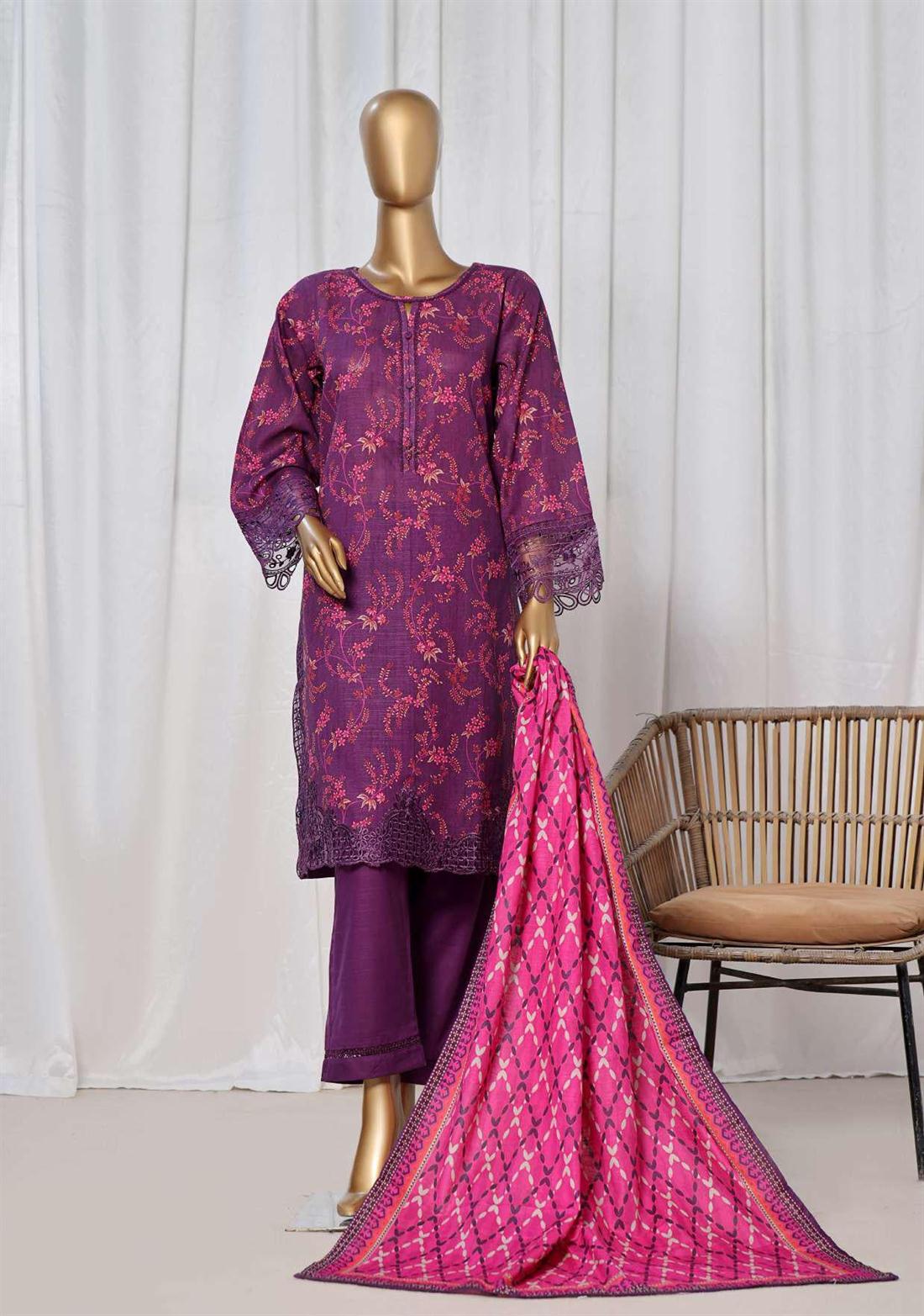 Women's Designer Collection SADABAHAR KHADDAR EMBROIDERED COLLECTION