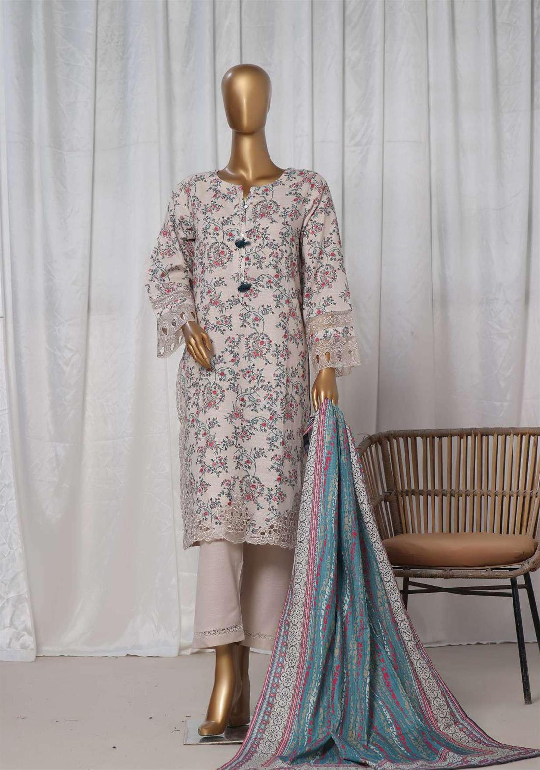 Women's Designer Collection SADABAHAR KHADDAR EMBROIDERED COLLECTION