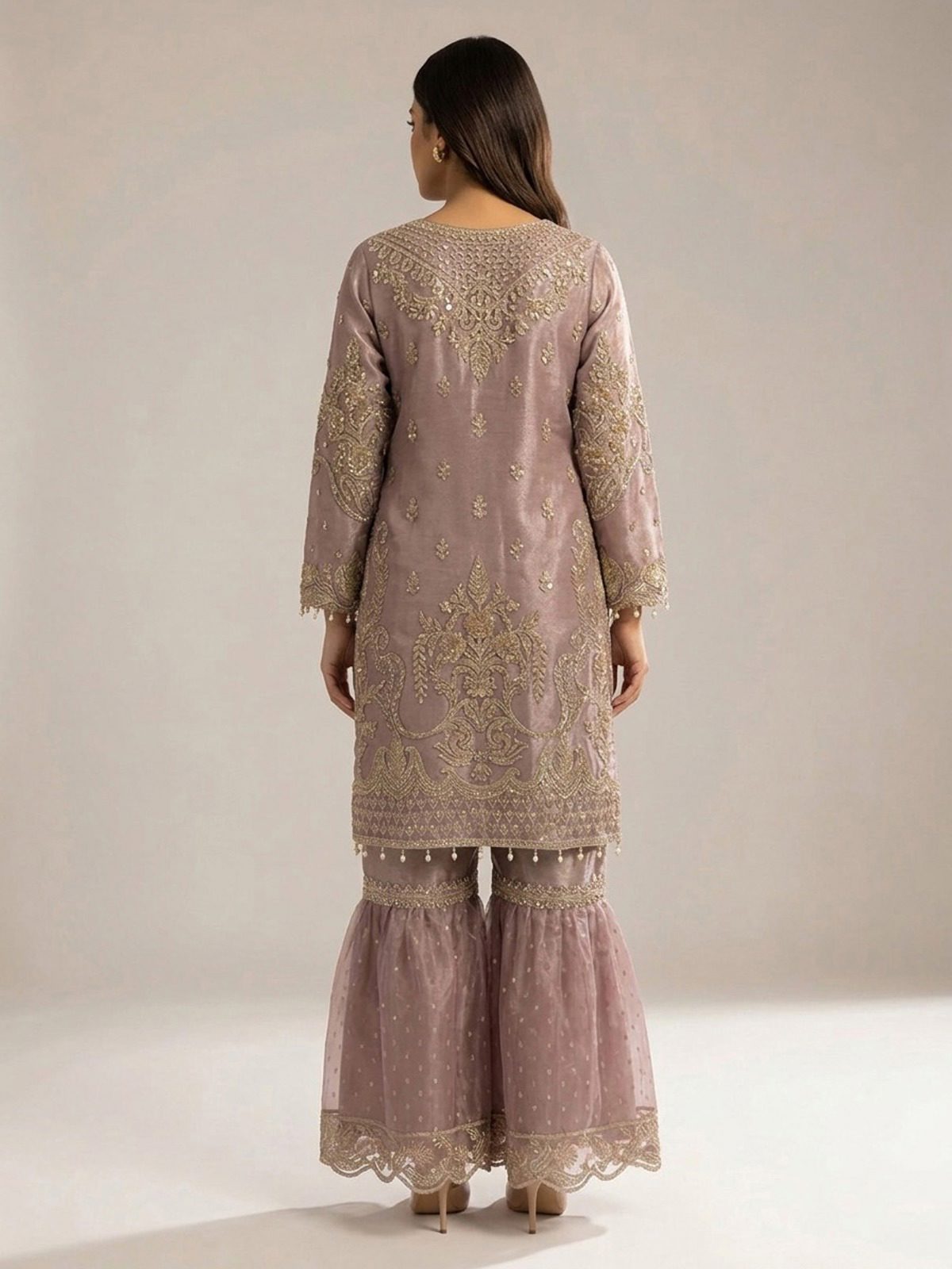 3pc premium embroidery dress with embroided dupatta and plazo