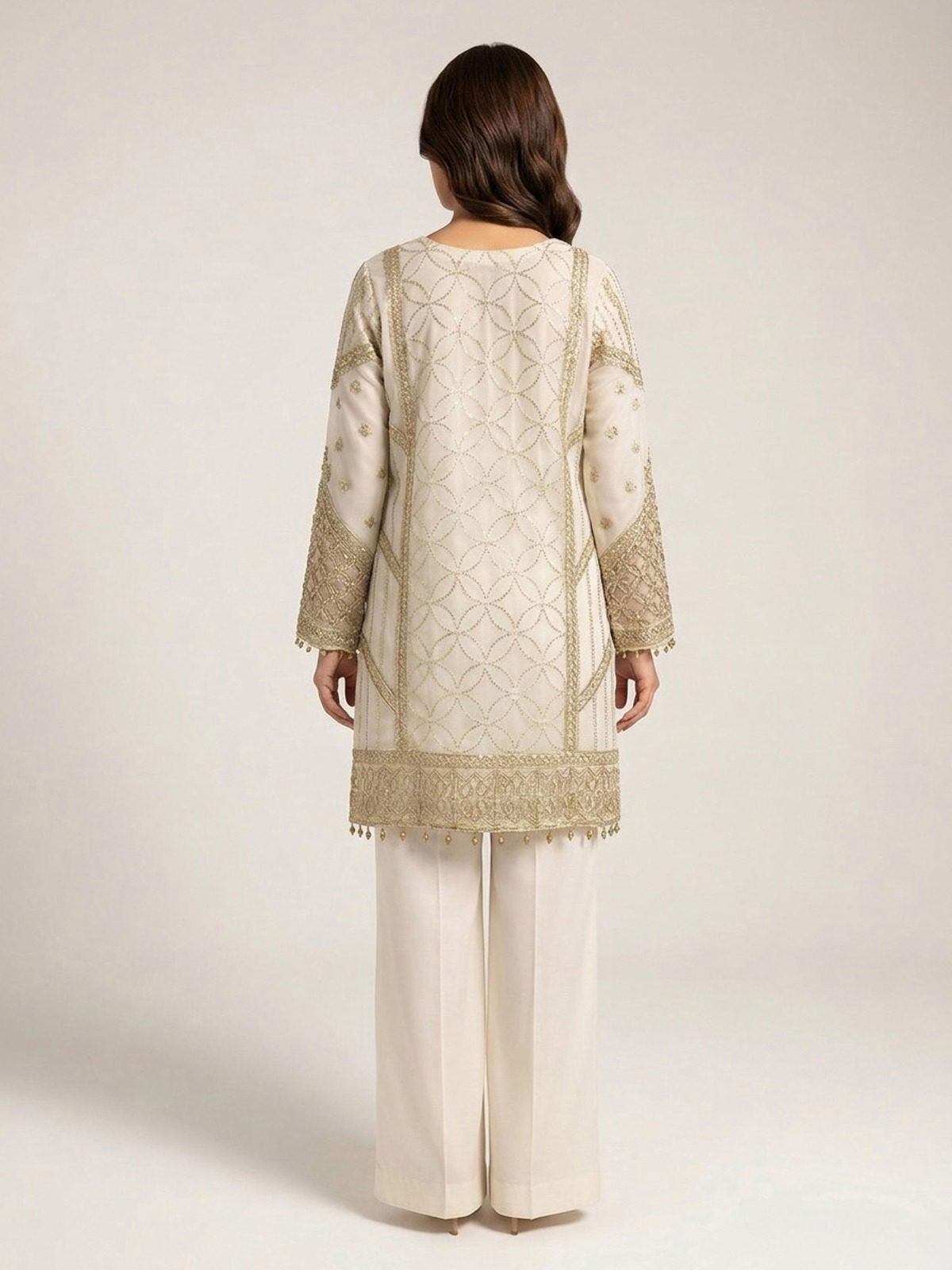 3pc premium embroidery dress with embroided dupatta and plazo