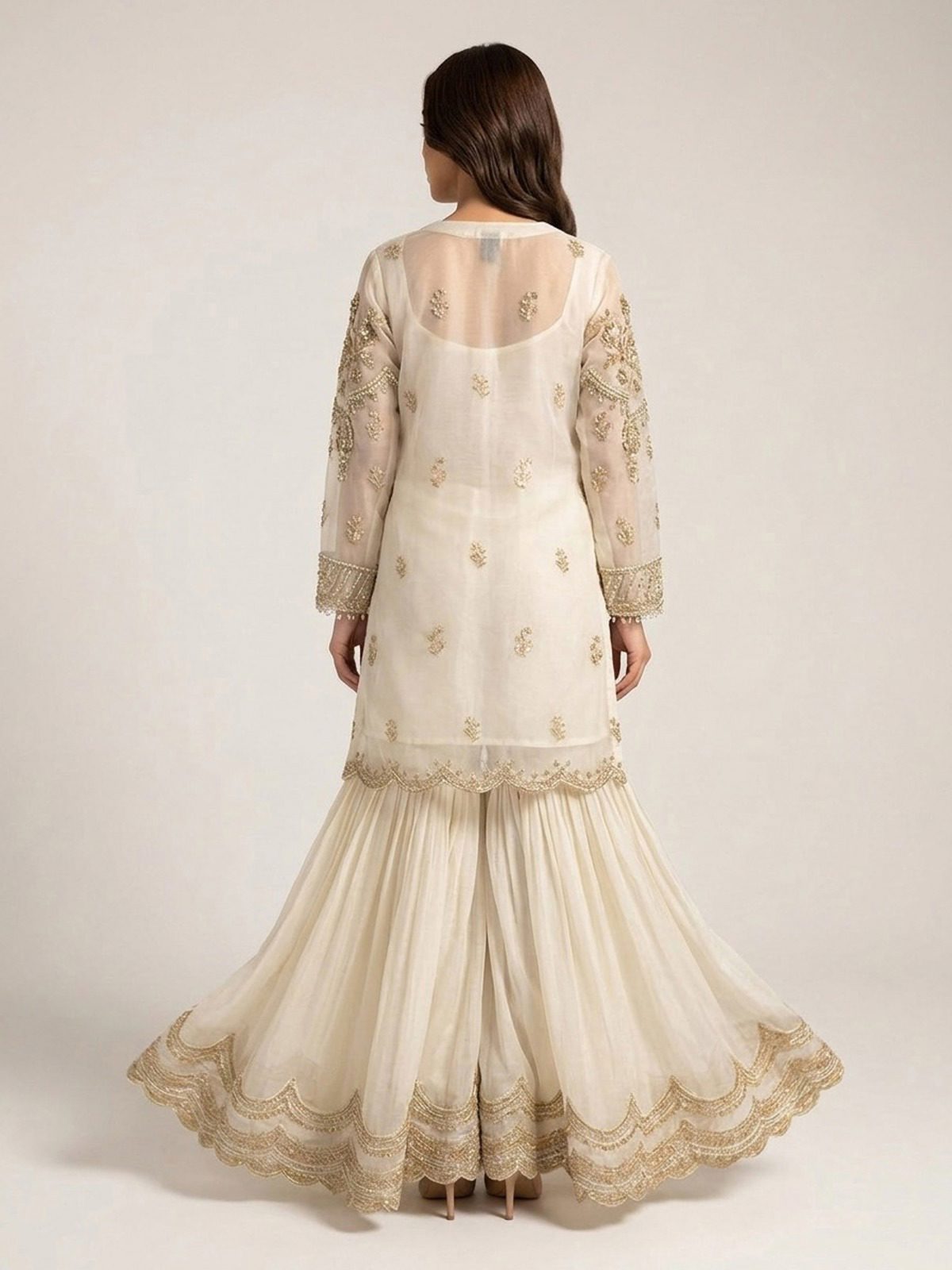 3pc premium embroidery dress with embroided dupatta and plazo