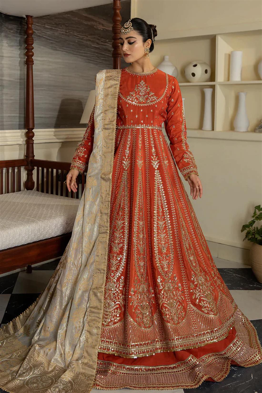 Jahaa'n Ara by Serene Embroidered Raw Silk stitched Suit