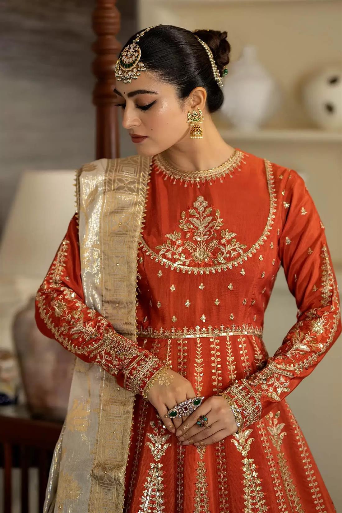 Jahaa'n Ara by Serene Embroidered Raw Silk stitched Suit